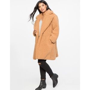 Eloquii Boucle Teddy Coat